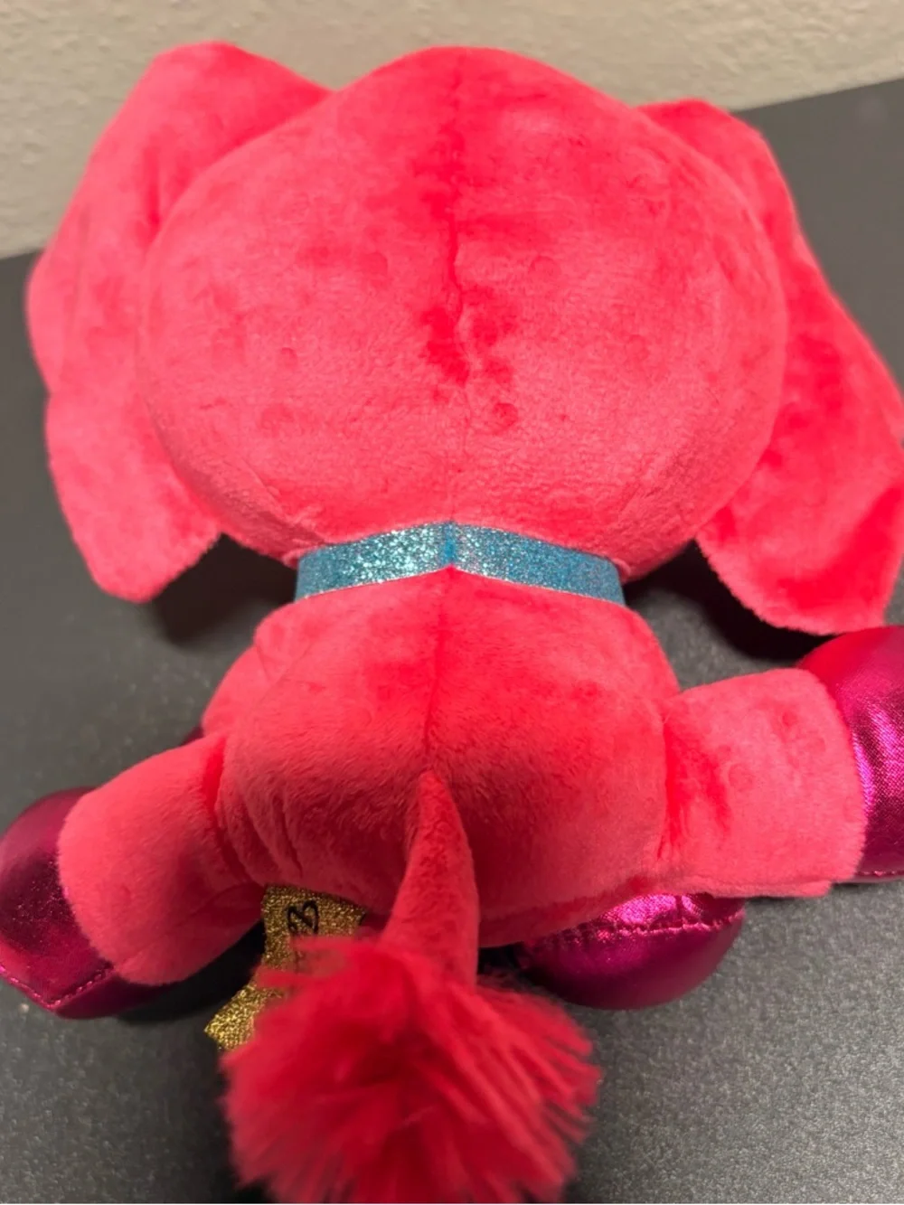 GANZ Bright‎ Pink Elephant Plush with Shiny Magenta Accents